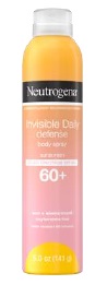 Imagen oficial de Invisible Daily defense aerosol sunscreen publicada por OECD