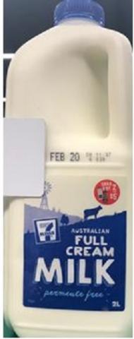 Imagen oficial de 7-Eleven Australian Full Cream Milk 2L publicada por OECD