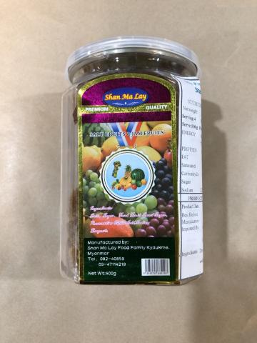 Imagen oficial de Shan Ma Lay Salt Fruits & Jams 400g publicada por OECD