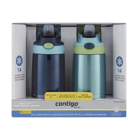 Imagen oficial de Contigo Kids Gizmo Stainless Steel Water Bottle 384mL 2 pack publicada por OECD