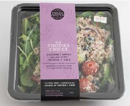 Imagen oficial de Foodies Choice Gourmet Greek Salad with Quinoa plus Kale 320g publicada por OECD