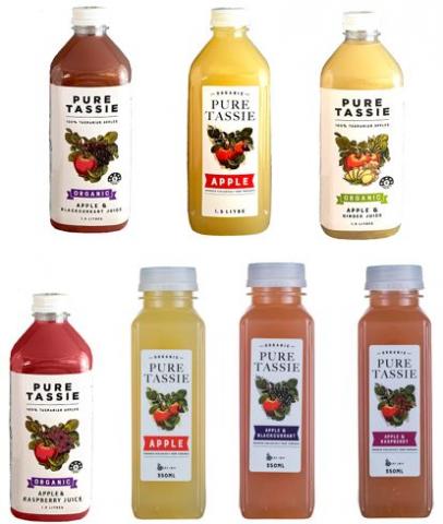 Imagen oficial de Organic Pure Tassie - Apple and Blackcurrant 350mL and 1.5L, Apple 350mL and 1.5L, Apple and Ginger 1.5L, Apple and Raspberry 350mL and 1.5L publicada por OECD