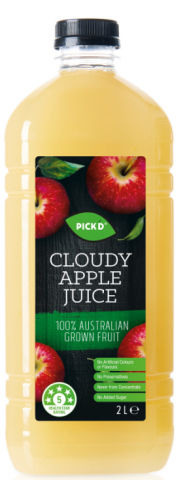 Imagen oficial de PICK'D Cloudy Apple Juice 2L publicada por OECD