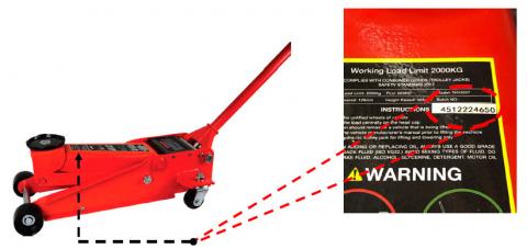 Imagen oficial de SCA Hydraulic Trolley Jack 2000kg publicada por OECD