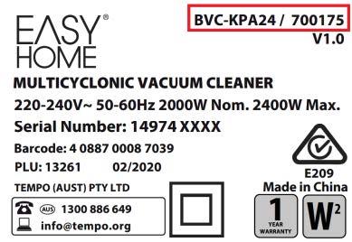 Imagen oficial de Easy Home - Multicyclonic Vacuum Cleaner publicada por OECD 3