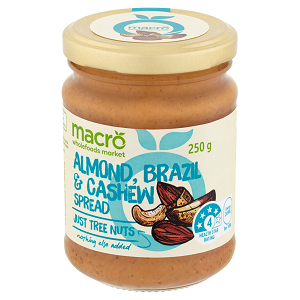 Imagen oficial de Woolworths Macro Natural Almond, Brazil & Cashew Spread 250g publicada por OECD
