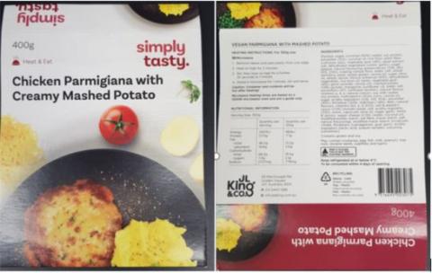 Imagen oficial de Simply Tasty Chicken Parmigiana with Creamy Mashed Potato 400g publicada por OECD