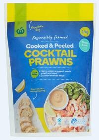 Imagen oficial de Woolworths Cooked & Peeled Cocktail Prawns 1kg publicada por OECD