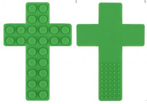 Imagen oficial de Necklace Cross Chewy Teether Toy Pencil Chew Kids Topper Sensory Biting Silicone publicada por OECD