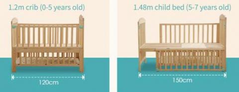 Imagen oficial de Baby Multi-functional Adjustable Cot Convertible Table Mattress Mosquito Net publicada por OECD 2