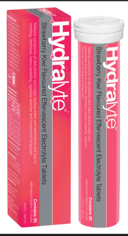 Imagen oficial de Hydralyte Strawberry Kiwi Flavoured Effervescent Electrolyte 20 Tablets publicada por OECD