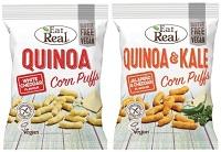 Imagen oficial de Eat Real Quinoa Corn Puffs White Cheddar 40g and 113g & Eat Real Quinoa & Kale Corn Puffs Jalapeno and Cheddar 40g and 113g publicada por OECD