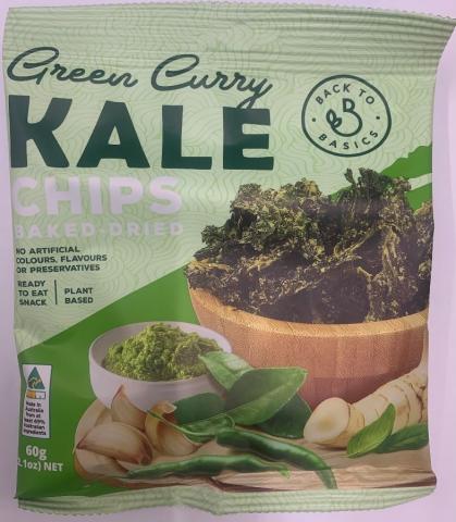 Imagen oficial de Back to Basics Green Curry Kale Chips 60g publicada por OECD