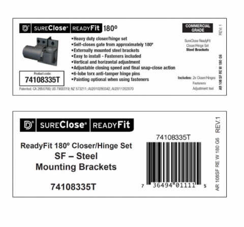 Imagen oficial de SureClose® READYFIT™ 180° Gate Hinge-Closer Kits publicada por OECD 3