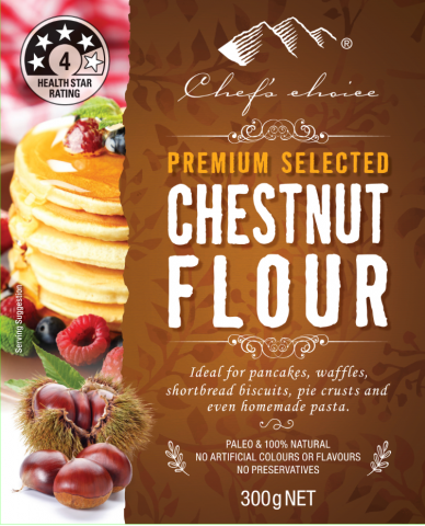 Imagen oficial de Chef's Choice Premium Selected Chestnut Flour 300g publicada por OECD