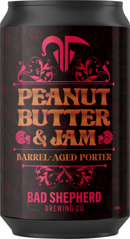 Imagen oficial de Peanut Butter and Jam Barrel-Aged Porter 355mL publicada por OECD