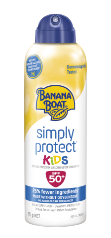 Imagen oficial de Banana Boat Simply Protect Kids Very High Protection Sunscreen Lotion Spray SPF 50+ publicada por OECD