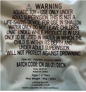 Imagen oficial de Cotton On Kids Baby Swim Ring publicada por OECD 3