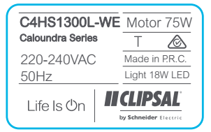 Imagen oficial de Clipsal Caloundra Sweep Ceiling Fan publicada por OECD 5