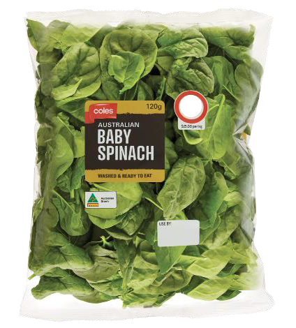 Imagen oficial de Coles Baby Spinach publicada por OECD 2