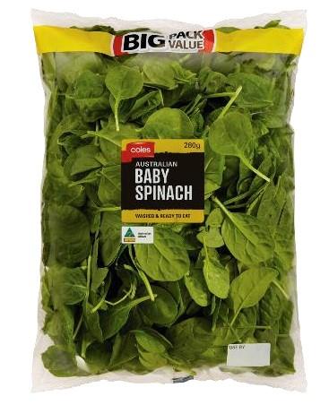 Imagen oficial de Coles Baby Spinach publicada por OECD 3