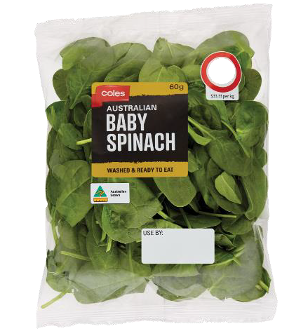 Imagen oficial de Coles Baby Spinach publicada por OECD