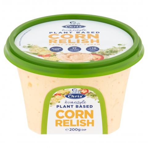 Imagen oficial de Chris' Homestyle Plant Based Dairy Free Vegan Dips 200g - Corn Relish and Spring Onion publicada por OECD