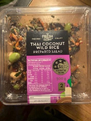 Imagen oficial de The Fresh Salad Co - Thai Coconut Wild Rice Prepared Salad 500g publicada por OECD
