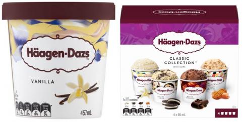 Imagen oficial de Häagen-Dazs Vanilla 457mL and Häagen-Dazs Classic Collection Mini Cups 4 x 95mL publicada por OECD
