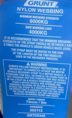 Imagen oficial de GRUNT Vehicle Recovery & Snatch Straps publicada por OECD 4