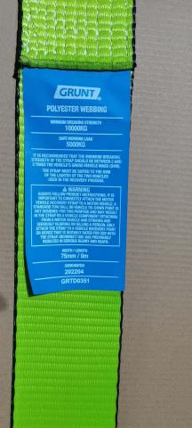 Imagen oficial de GRUNT Vehicle Recovery & Snatch Straps publicada por OECD 2