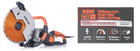 Imagen oficial de Handheld Electric Concrete Cutting Saw - Evolution (R300DCT+) 300mm (12”) Electric Disc Cutter publicada por OECD