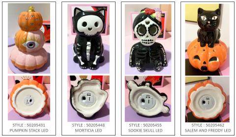 Imagen oficial de Various Halloween Ceramic LED Ornaments publicada por OECD