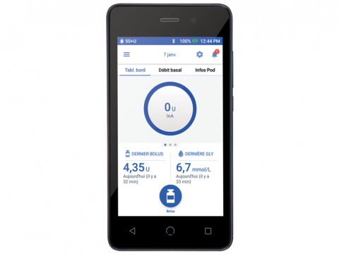 Imagen oficial de Omnipod DASH Personal Diabetes Manager (PDM) publicada por OECD