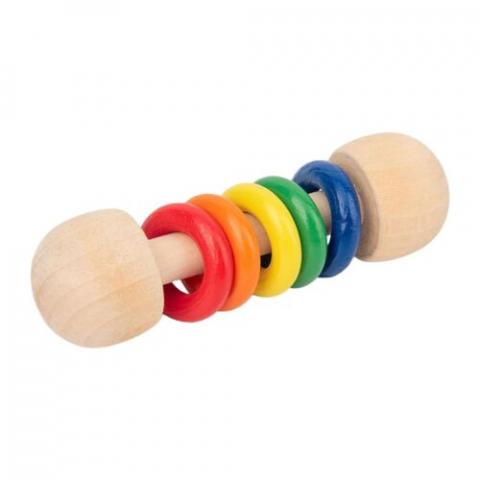 Imagen oficial de Natural Wood Mini Ring Rattle Baby Sensory Toy publicada por OECD 2
