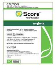 Imagen oficial de Score Foliar Fungicide 5L publicada por OECD 2