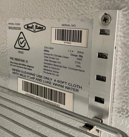 Imagen oficial de Beefeater Refrigerators (Beverage Chillers) - Single & Double Door - Multiple Fires Reported (updated notice) publicada por OECD 3