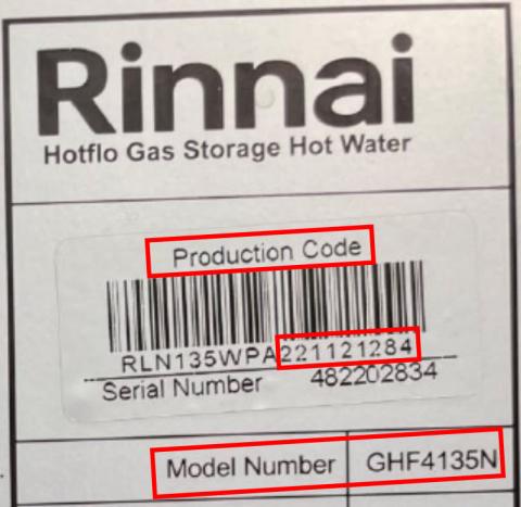 Imagen oficial de Hotflo gas storage water heater 135 litre capacity publicada por OECD 2