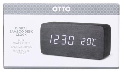 Imagen oficial de Officeworks Limited - OTTO Digital bamboo desk clock publicada por OECD