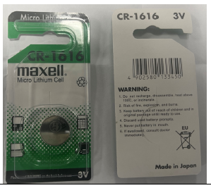 Imagen oficial de Maxell CR-1616 Micro Lithium Battery publicada por OECD
