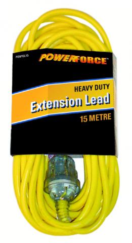 Imagen oficial de Powerforce 15m Heavy Duty Extension Lead- Yellow publicada por OECD