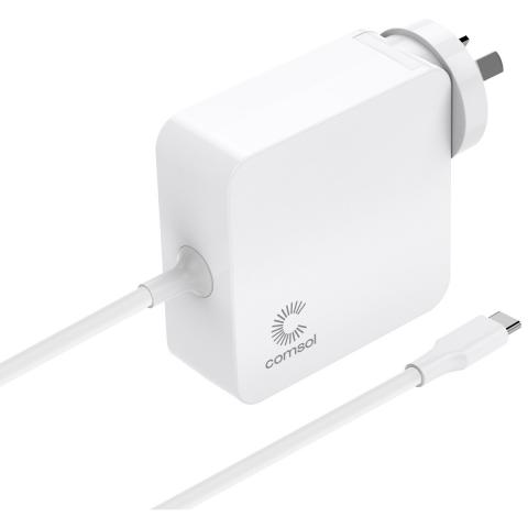 Imagen oficial de Comsol USB-C universal laptop charger 96W publicada por OECD