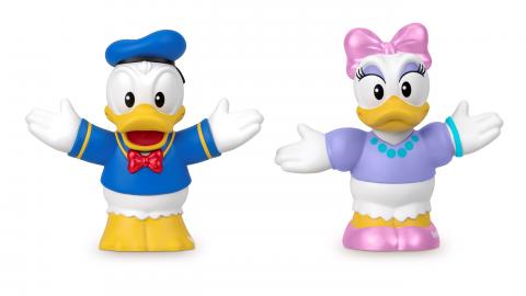 Imagen oficial de Donald Duck and Daisy Duck figures sold as part of the Fisher-Price Little People® Mickey and Friends figure pack. publicada por OECD