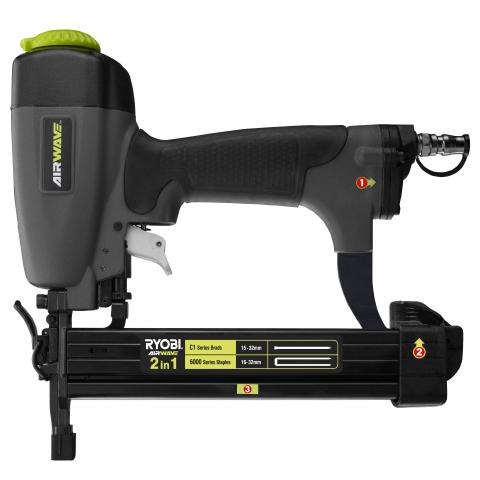 Imagen oficial de Ryobi model RA-NBS1832-S Airwave 2-in-1 Brad Nailer/Stapler publicada por OECD