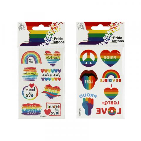 Imagen oficial de Pride temporary tattoos 4 pack publicada por OECD
