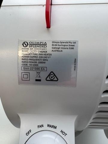 Imagen oficial de Caldo Relax and Caldo Whisper fan heaters publicada por OECD 4