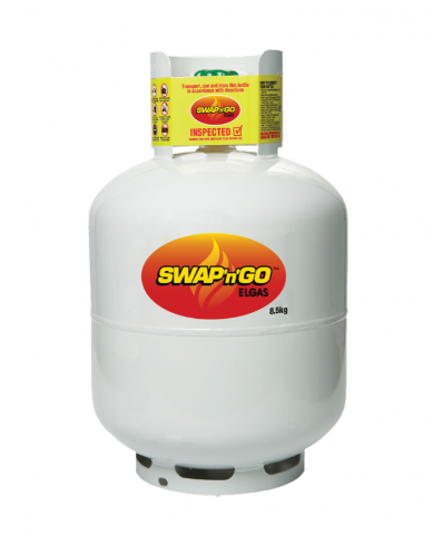 Imagen oficial de Swap N Go 8.5kg gas exchange cylinder publicada por OECD