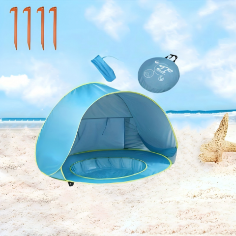 Imagen oficial de Pop-up mini beach tent (sold on TEMU) publicada por OECD 2