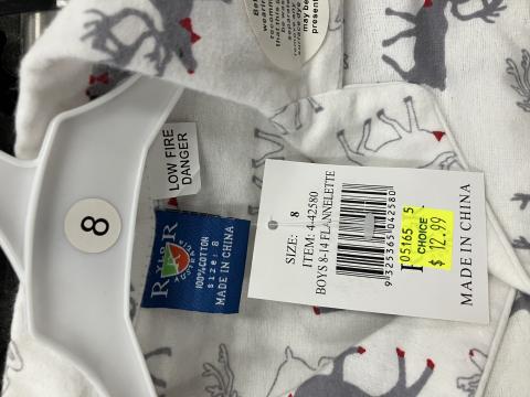 Imagen oficial de Various children’s long-sleeve flannelette pyjama sets publicada por OECD 3