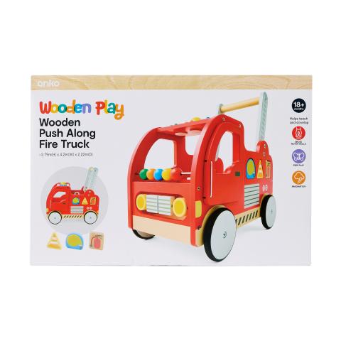 Imagen oficial de Wooden Play Push Along Fire Truck (Anko) publicada por OECD